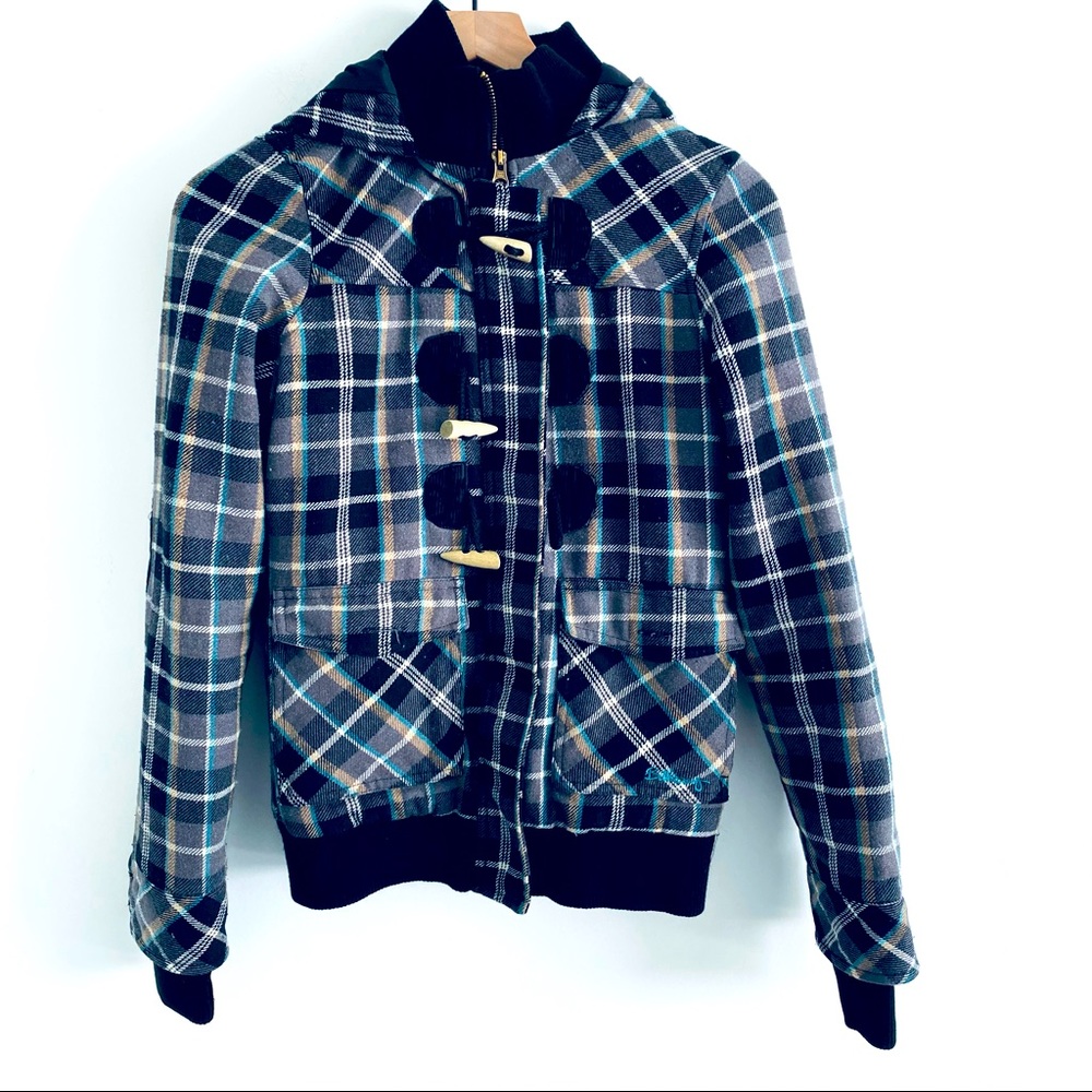 Billabong Plaid Bomber Jacket